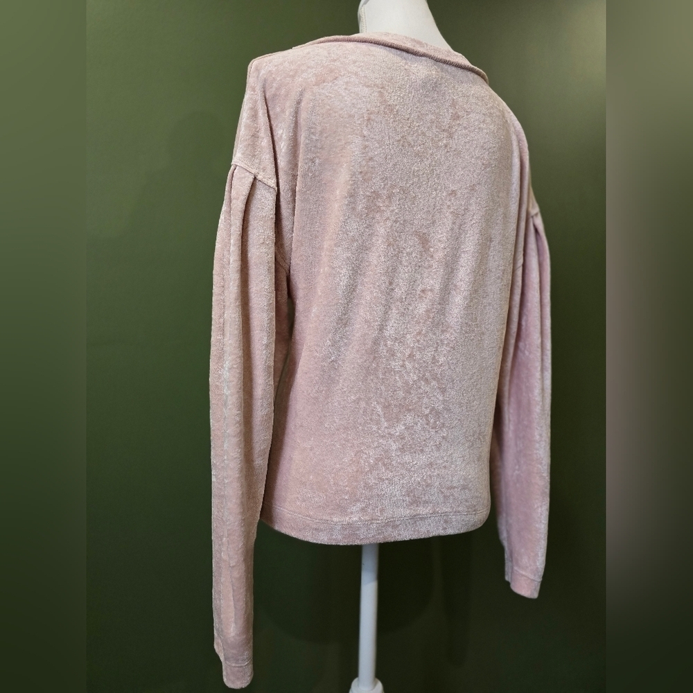 We The Free Milan Layering Top Crushed Velvet Blush - Picture 10 of 12